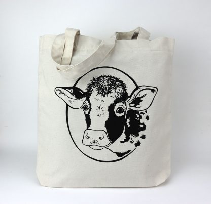 Totebag Koe (canvas) - Afbeelding 3